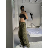 GORUNRUN Y2K Vintage Cargo Pants Women Oversized Wide Leg Sweatpants 2000S Streetwear Joggers Harajuku High Waist Baggy Trousers