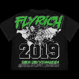 Y2K Vintage FlyRich 2019 World Graphic Print 100% Cotton T-Shirt Men Short Sleeves Vintage Oversize Tshirt Streetwear Women Tops