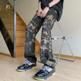 Gorunrun-Streetwear y2k 90s Fashion Hip Pop Style 2000s 2024 New Fashion Camouflage Baggy Wide Leg Ripped Cargo Y2K Pants Men Clothing Straight Hip Hop Long Trousers Pantalon Homme