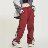 GORUNRUN Streetwear Striped Sweatpants Women Y2K Oversized Joggers Baggy Wide Leg Cargo Pants Hip Hop Loose Casual Sports Trousers