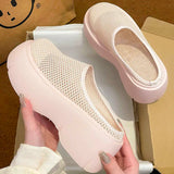 GORUNRUN-Designer Summer Women Slippers Fashion Breathe Hollow Out Slides Shoes Ladies Outdoor Platform Flats Sandalias