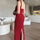 Gorunrun-Fashion Red Dress Mini Summer 2024 New Sexy Short Female Dress Elegant Hot Sexy Korean Women Dresses Sweet clothing JF23045LL