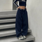 GORUNRUN Oversized Sweatpants Women Y2K Letter Embroidery Joggers Harajuku Streetwear Wide Leg Pants Vintage Baggy Sports Trousers