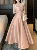 GORUNRUN-Graduation Gift Back to School Season Summer Dress Spring Outfit Women Fashion Summer Elegant Casual Midi Dress Sleeveless Strap A-Line Party Wedding Prom Vestidos Female Clothes Long Robe