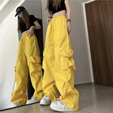 GORUNRUN-Streetwear Cargo Pant Women Y2K Oversized Wide Leg Sweatpants Baggy Casual Joggers Bf High Waist Big Pockets Sports Trousers New