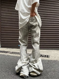 Gorunrun-Streetwear y2k 90s Fashion Hip Pop Style 2000s 2024 Pantalon Y2K Streetwear Tie Dye White Baggy Flare Jeans Pants Men Designer Clothes New Rock Old Women Long Trousers Roupa