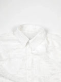 Gorunrun- Women White Burr Big Size Burr Casual Blouse New Lapel Long Sleeve Loose Fit Shirt Fashion Tide Spring Autumn