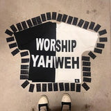 Vintage Worship Yahweh Graphic 100% Cotton T-Shirt Men Y2K Summer Short Sleeves Vintage Oversize Tshirt Streetwear Women Tops