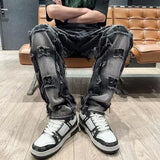 Gorunrun-Streetwear y2k 90s Fashion Hip Pop Style 2000s 2024 Grunge Y2K Clothes Streetwear Stacked Jeans Pants Men New Fashion Straight Hip Hop Punk Denim Trousers Pantalones Hombre