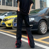 Gorunrun-Streetwear y2k 90s Fashion Hip Pop Style 2000s 2024 Y2K Fashion Letter Embroidery Baggy Jeans Flare Pants Men Clothing Kanye Straight Women Hip Hop Long Trousers Ropa Hombre