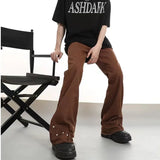 Gorunrun-Streetwear y2k 90s Fashion Hip Pop Style 2000s 2024 Y2K Streetwear Vintage Brown Baggy Flared Jeans Pants Men Clothing New Fashion Straight Women Long Trousers Pantalon Homme