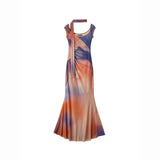 GORUNRUN-Sleeveless Backless Maxi Dress Women 2024 Summer Bodycon Elegant Sexy Tie Dye Outfits Ladies Birthday Party Club Dresses