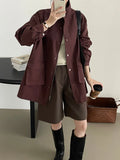 Gorunrun- Beige Pocket Elegant Big Size Jacket New Stand Collar Long Sleeve Women Coat Fashion Tide Spring Autumn