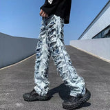 Gorunrun-Streetwear y2k 90s Fashion Hip Pop Style 2000s 2024 Ropa Grunge Y2K Streetwear Stacked Ripped Jeans Baggy Pants Men Clothing Straight Kanye Hip Hop Denim Trousers Kot Pantolon