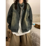 GORUNRUN-Vintage Denim Jacket Women Y2K Streetwear Oversized Jeans Coat Bf Harajuku Korean Distressed Loose Casual Outwear Spring Autumn