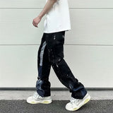 Gorunrun-Streetwear y2k 90s Fashion Hip Pop Style 2000s 2024 Roupas Y2K Streetwear Kanye Patchwork Baggy Stacked Jeans Pants Men Clothes Straight Hip Hop Denim Trousers Pantaloni Uomo