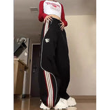 GORUNRUN-M-3Xl Streetwear Striped Sweatpants Women Y2K Oversized Cargo Pants Harajuku Baggy Wide Leg Joggers Casual Sports Trousers New