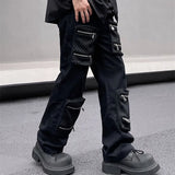 Gorunrun-Streetwear y2k 90s Fashion Hip Pop Style 2000s 2024 Y2K Fashion Multi Pockets White Baggy Jeans Cargo Pants Men Streetwear Clothes Straight Gothic Long Trousers Pantalon Homme