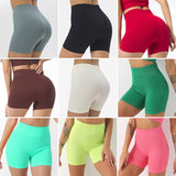 GORUNRUN-Fitness & Yoga Wear High Waist Seamless Yoga Shorts with Threaded Design for Toning and Fitness