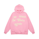 Gorunrun-fw Puff Print Kanye West Hoody Men Women 1:1 Pink Ye Must Be Born Again Hoodie Oversize Fit Pullovers CPFM Sweatshirts