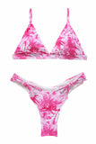 GORUNRUN-spring summer beach outfit  Pok Tie-dye Two-piece Swimwear