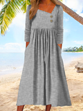 GORUNRUN  Jersey Casual Asymmetrical Loose Dress