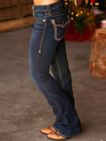 GORUNRUN Christmas Plain Casual Denim Loose Jeans