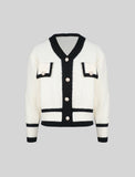 GORUNRUN-Ins Style Street Fashion Black Vintage Pocket Knitted Cardigan Sweater