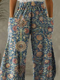 GORUNRUN -Women Ethnic Vintage Cotton-Blend Casual Wide-Leg Pants