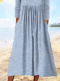 GORUNRUN  Jersey Casual Asymmetrical Loose Dress