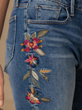 GORUNRUN Casual Loose Floral Denim Jeans