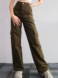 GORUNRUN Casual Loose Plain Cargo Pants