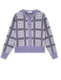 GORUNRUN-Ins Style Street Fashion Check Button Loose Knit Cardigan Jacket