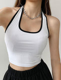 GORUNRUN-Ins Style Street Fashion Backless Halter   Sports Crop Slim Vest  s Top