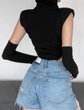 GORUNRUN-Ins Style Street Fashion Black Sleeve Technical Bodysuit