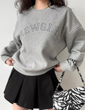 GORUNRUN-Ins Style Street Fashion GIRL Print Loose Pullover Sweatshirt