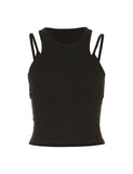 GORUNRUN-Ins Style Street Fashion Camisole Slim Cropped Crew Neck Vest