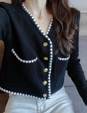 GORUNRUN-Ins Style Street Fashion Button Thin Sweater knit Cardigan Jacket  s