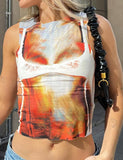 GORUNRUN-Ins Style Street Fashion Tie Dye Bra Print Tank Top For