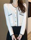 GORUNRUN-Ins Style Street Fashion Button Thin Sweater knit Cardigan Jacket  s