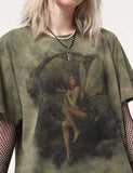 GORUNRUN-Ins Style Street Fashion Fairy Grunge Print Oversized T-shirt