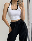 GORUNRUN-Ins Style Street Fashion Backless Halter   Sports Crop Slim Vest  s Top